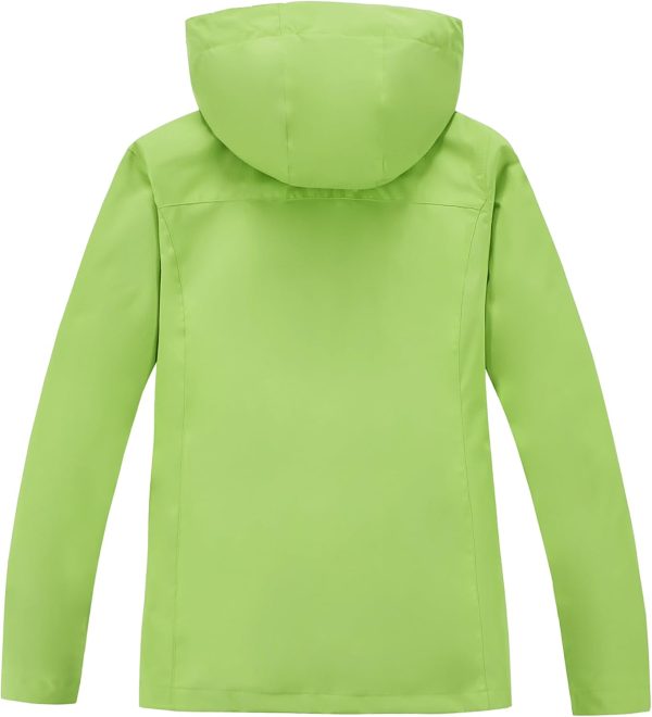 Women Lightweight Rain Jacket with Hood, Waterproof Travel Jacket - Image 2