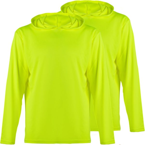High Visibility Sun Protection Lightweight Long Sleeve Hoodie,  50+ Quick-Dry,  UV Shirt, Active Wear