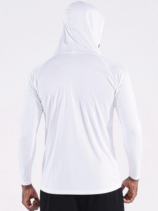 Men's Workout Long Sleeve Fishing Shirts  50+ Sun Protection Dry Fit Hoodies - Image 2