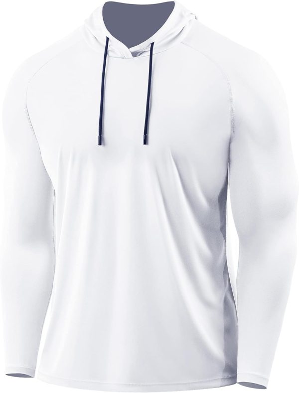 Men's Workout Long Sleeve Fishing Shirts  50+ Sun Protection Dry Fit Hoodies