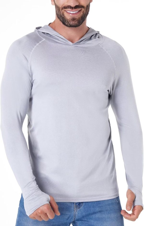 Men's Athletic Hoodies Long Sleeve Fishing Shirts for Men  50+  UV Sun Protection Shirts Rash Guards - Image 2