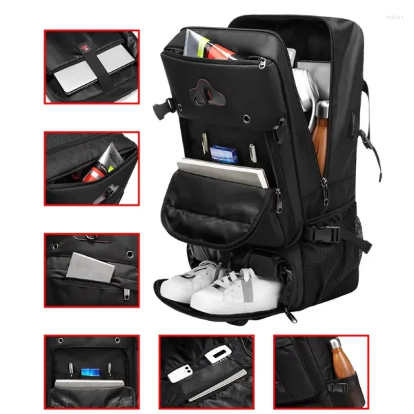 Men's Travel Bag Suitcase Large Capacity Luggage Multifunctional Waterproof Mountaineering - Image 2