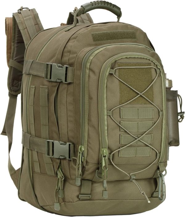 Large Tactical Backpack for Men Military Backpack with  System for Travel, Work,Camping,Hunting,Hiking,Sports (GREEN)