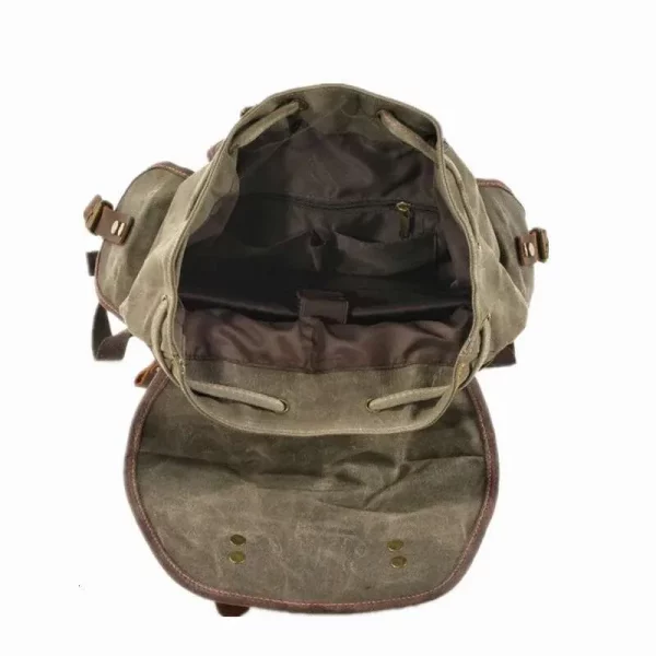 Vintage Canvas s For Men Laptop Daypacks Waterproof Rucksacks Large Waxed Mountaineering Travel Pack Vintage - Image 2